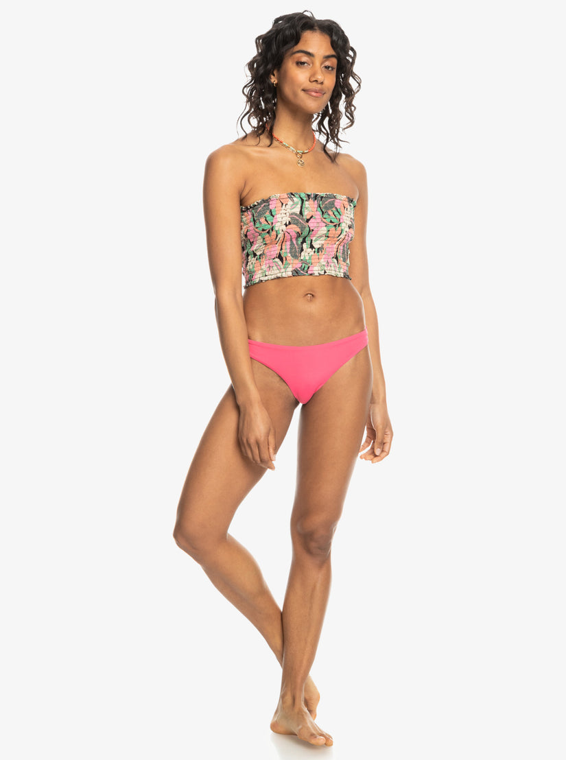 Warm Waters Ruched Bandeau Top - Anthracite Palm Song