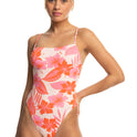 Printed Beach Classics One-Piece Swimsuit - Pale Dogwood Lhibiscus