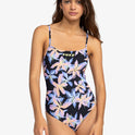 Roxy Active Basic One-Piece Swimsuit - Anthracite Kiss