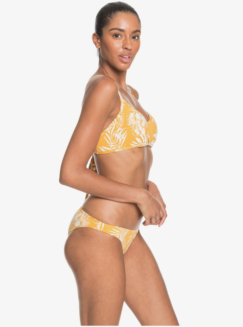 Printed Beach Classics D-Cup Bralette Bikini Top - Mineral Yellow Lire