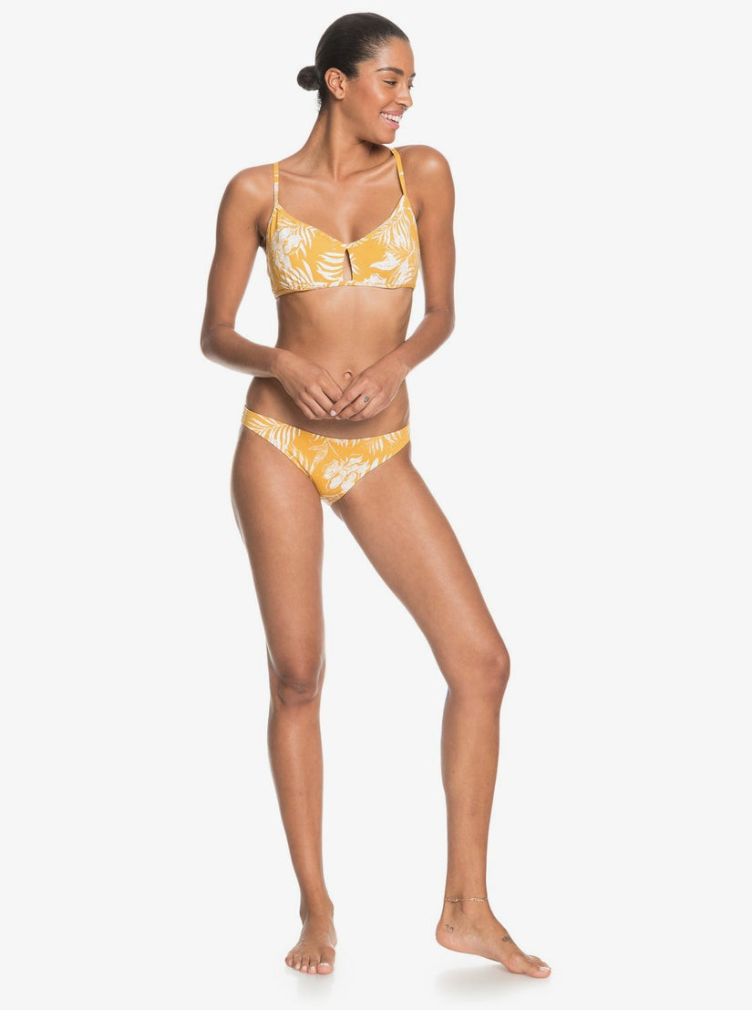 Printed Beach Classics D-Cup Bralette Bikini Top - Mineral Yellow Lire