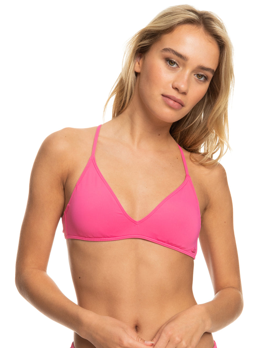 Beach Classics Triangle Bikini Top - Shocking Pink