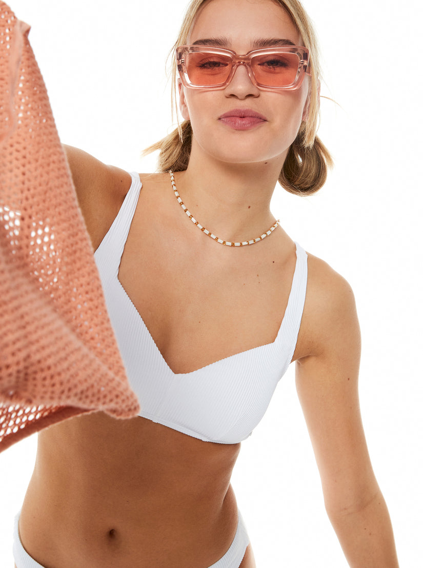 Roxy Love The Sun Ray Bikini Top - Bright White