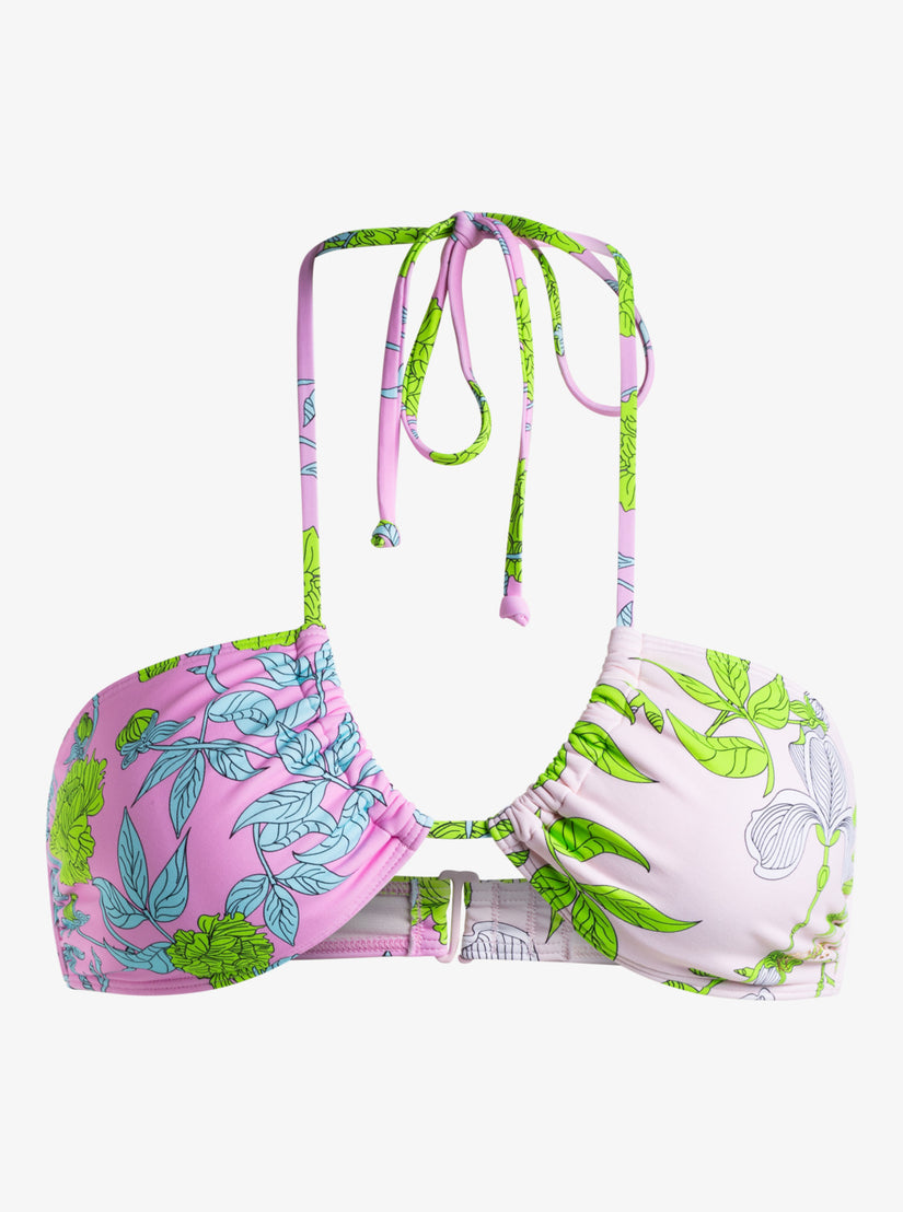 ROWLEY X ROXY Triangle Bikini Top - Tanager Pale Pink Floral