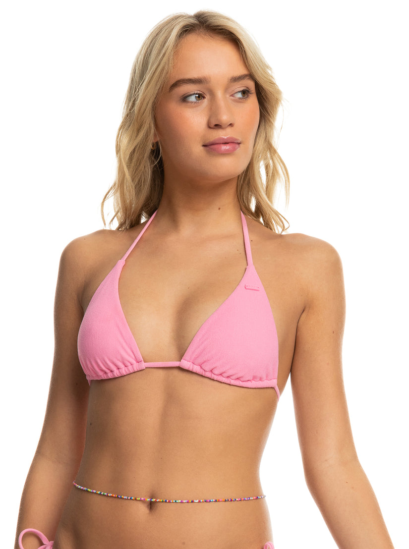 Sun Click Tiki Tri Bikini Top - Sachet Pink