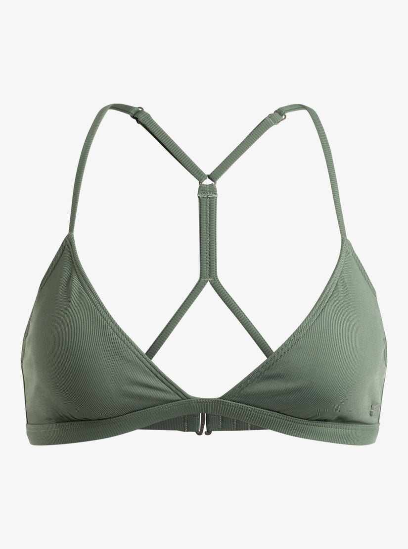 Roxy Pro The Cut Back Triangle Bikini Top - Agave Green