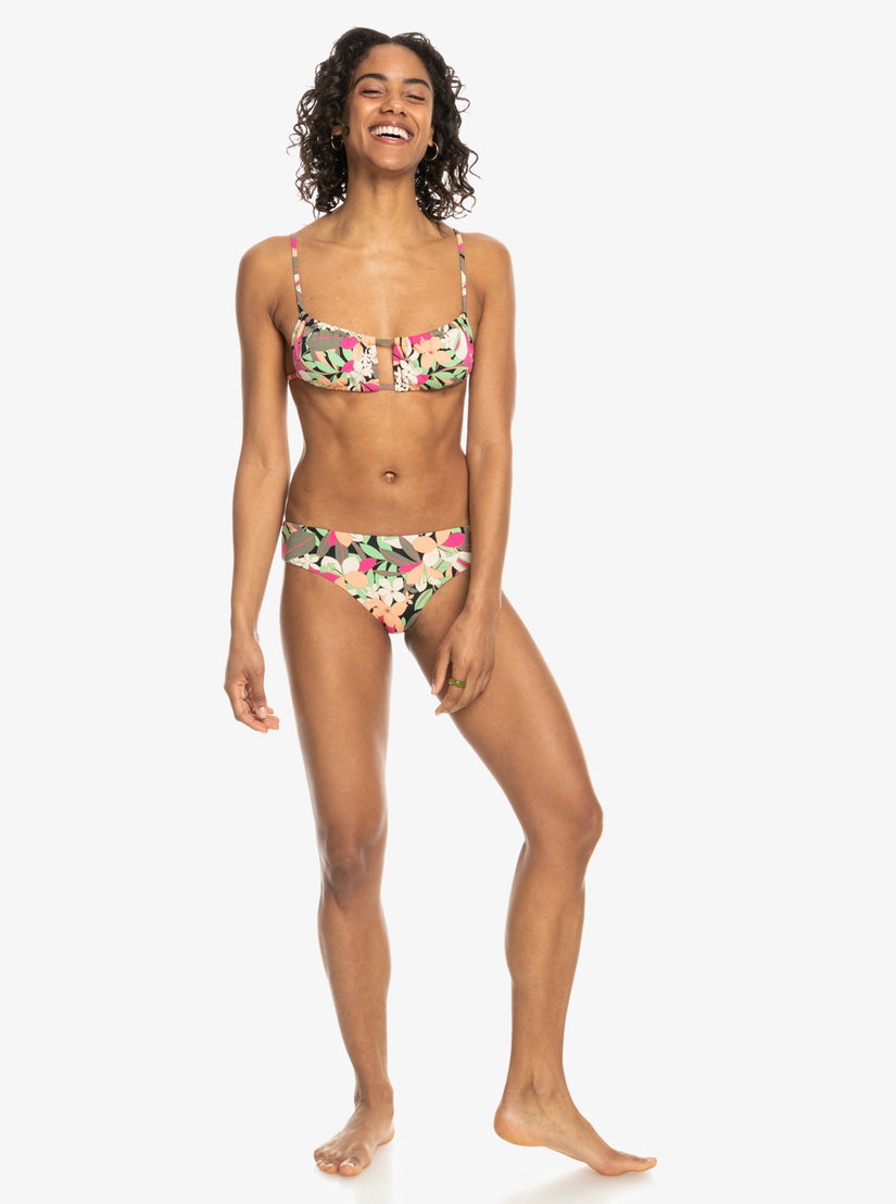 Printed Beach Classics Bralette Bikini Top - Anthracite Palm Song S – Roxy .com