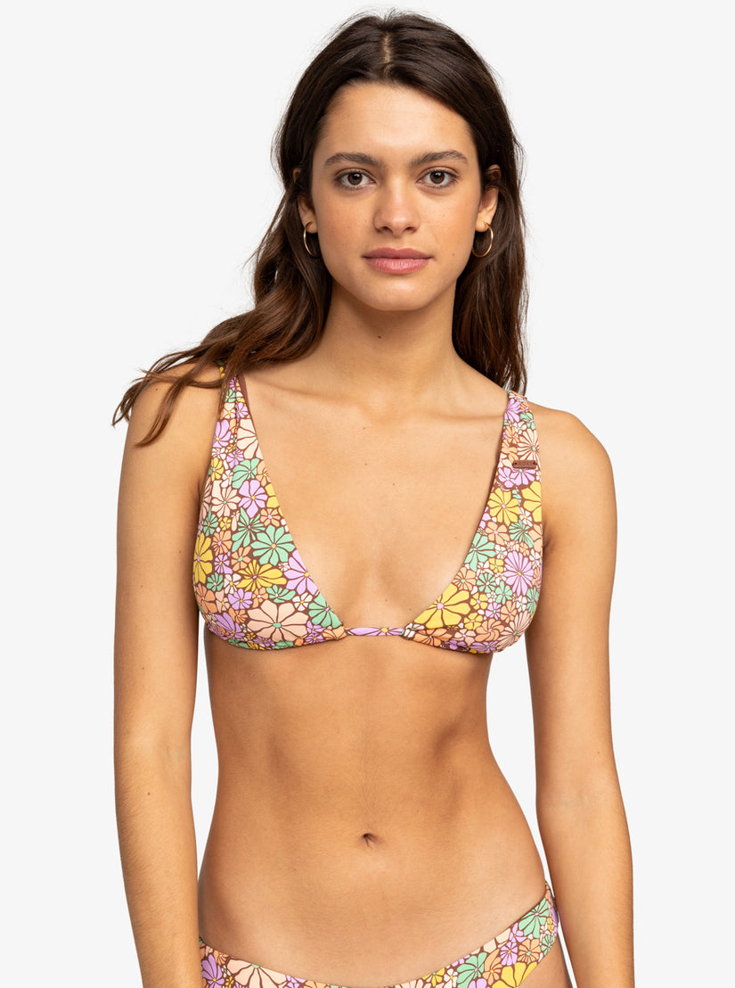 All About Sol Elongated Triangle Bikini Top - Root Beer All About Sol Mini