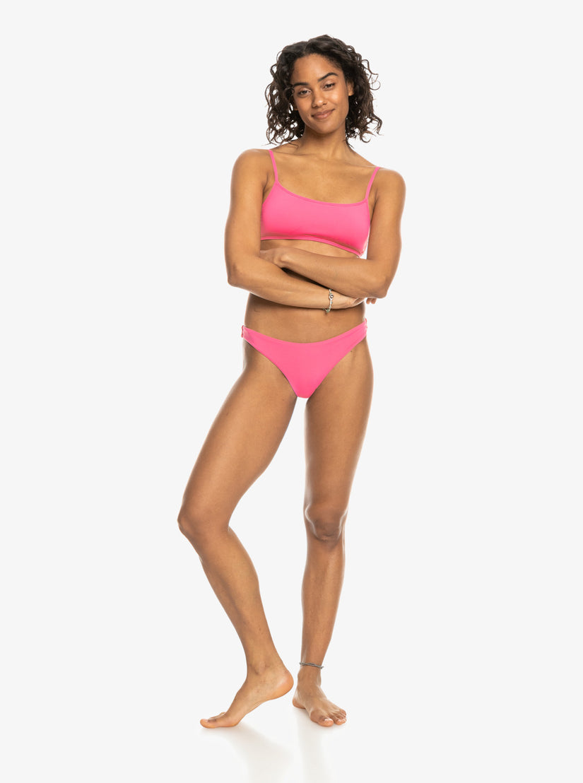 Beach Classics Mini Bikini Bottoms - Shocking Pink
