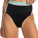 Roxy Active High Waist Bikini Bottoms - Anthracite
