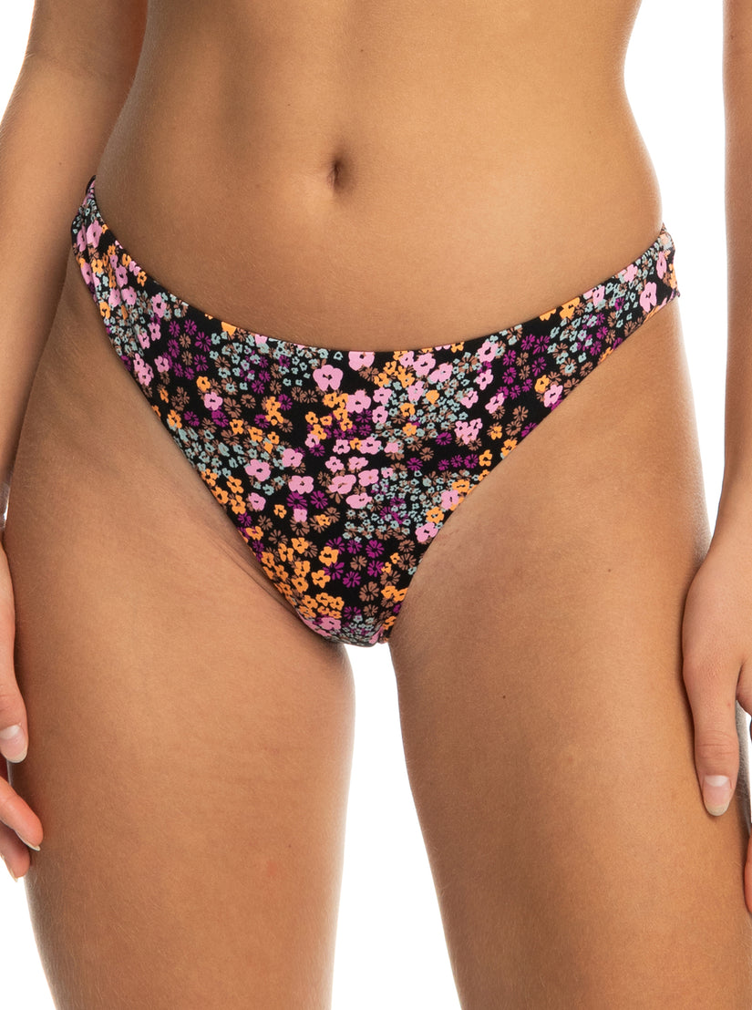 Printed Beach Classics Cheeky Bikini Bottoms - Anthracite Floral Daze