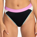 Roxy Active Mid Waist Bikini Bottoms - Anthracite