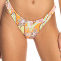 Floraldelic Cheeky Bikini Bottoms - Mock Orange Roxy Delic