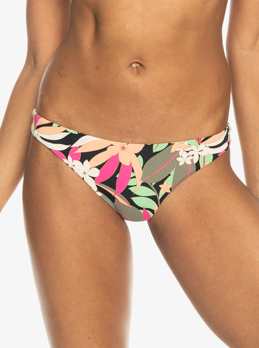 Printed Beach Classics Cheeky Bikini Bottoms - Anthracite Palm Song S
