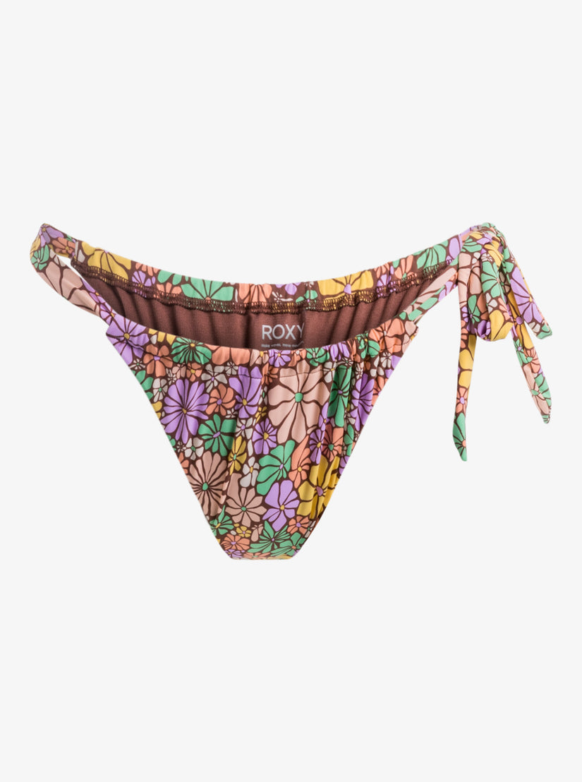 All About Sol Cheeky Tie Side Bikini Bottoms - Root Beer All About Sol Mini