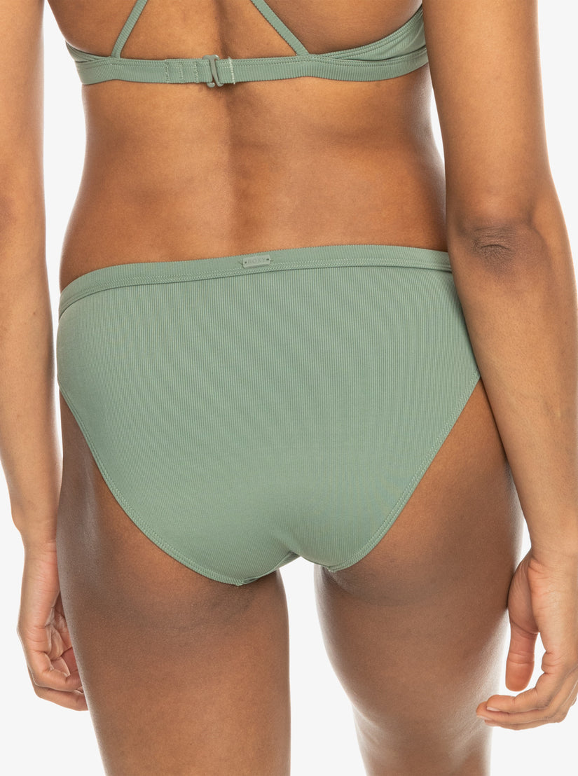 Roxy Pro The Take Off Bikini Bottoms - Agave Green