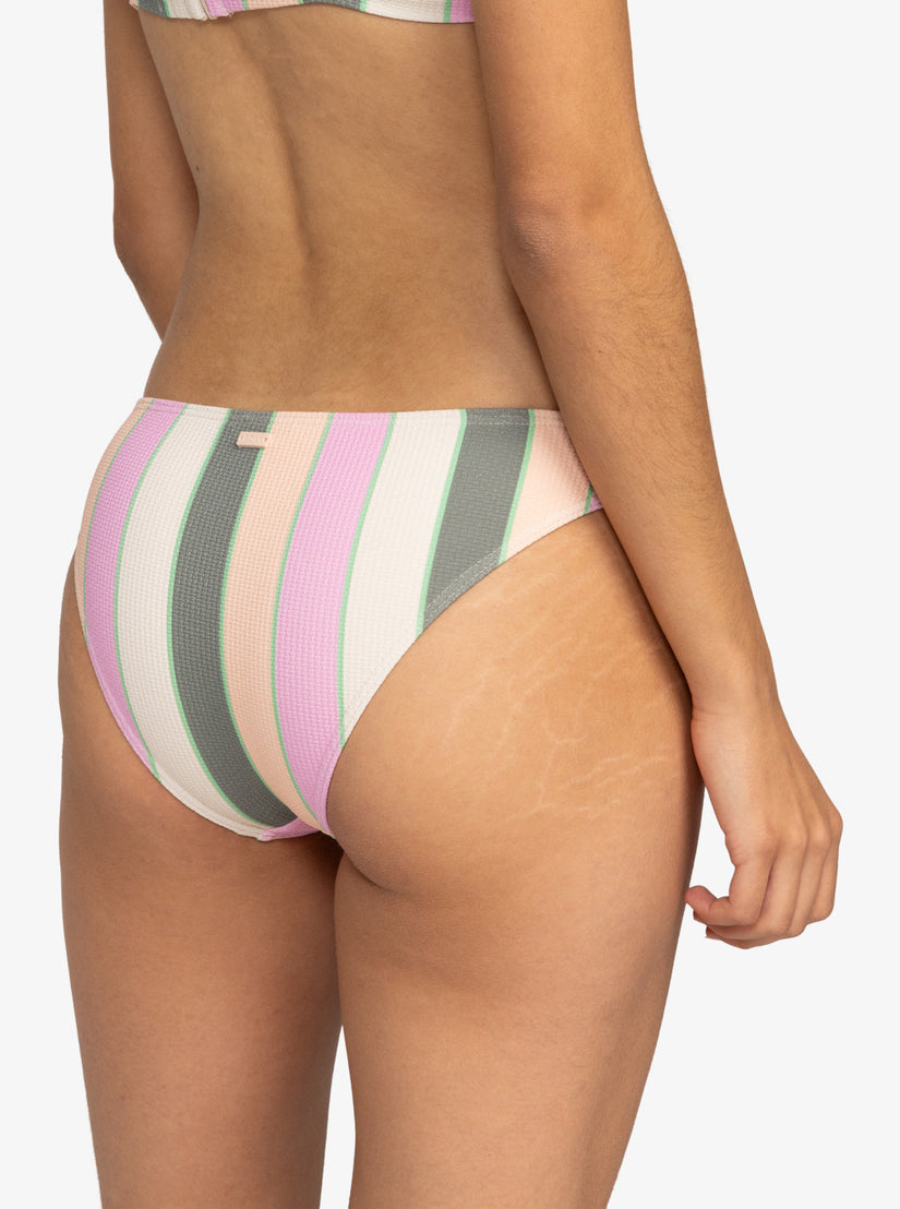 Vista Stripe Medium Bikini Bottoms - Agave Green Very Vista Stripe