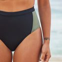 Roxy Pro Wave High Waist Bikini Bottoms - Anthracite