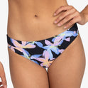 Roxy Active Printed Bikini Bottoms - Anthracite Kiss