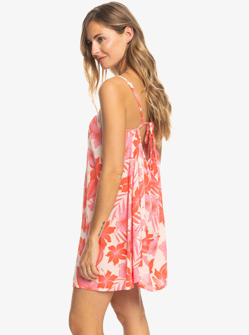 Summer Adventures Beach Cover-Up Dress - Pale Dogwood Lhibiscus