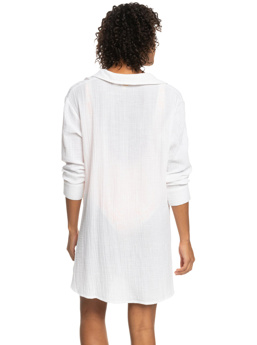 Sun And Limonade Beach Cover-Up Dress - Bright White