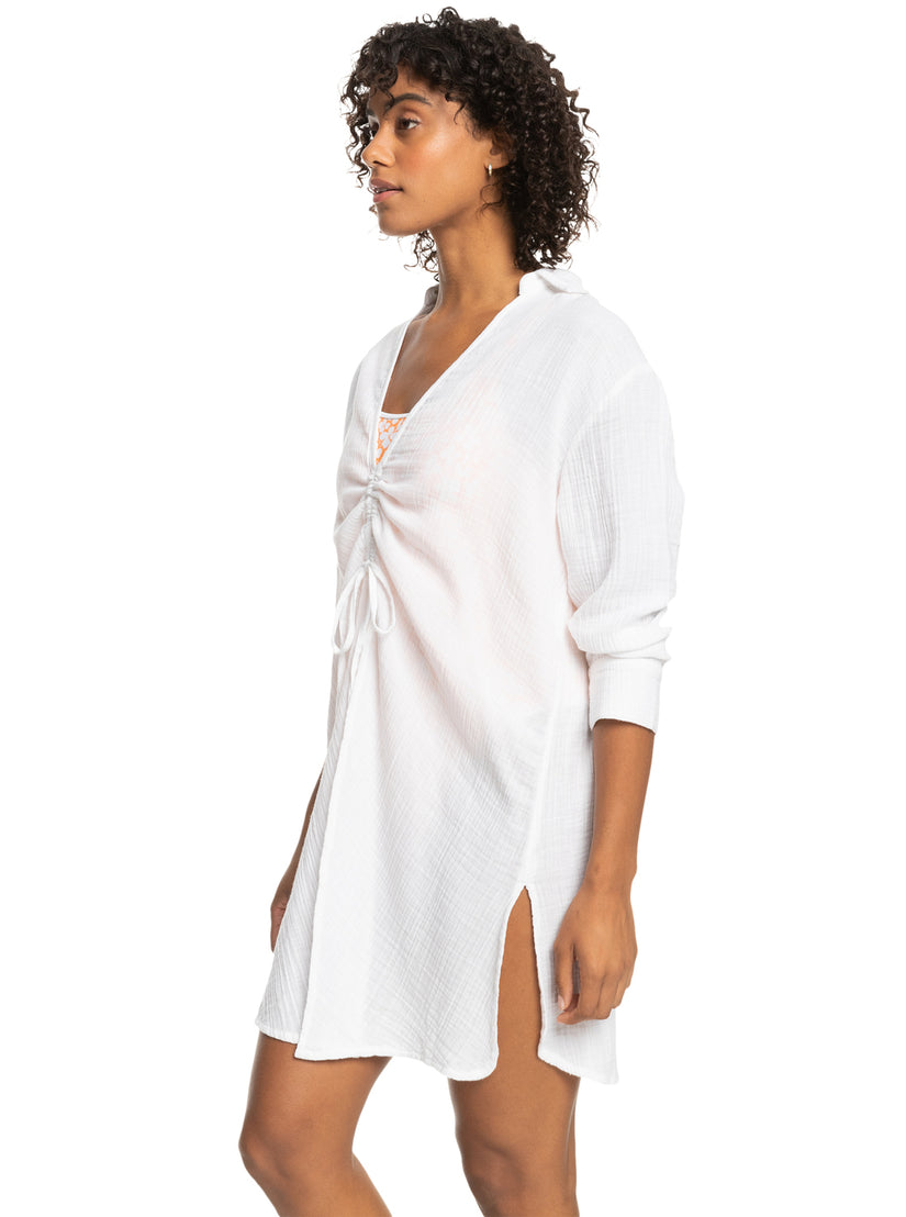 Sun And Limonade Beach Cover-Up Dress - Bright White