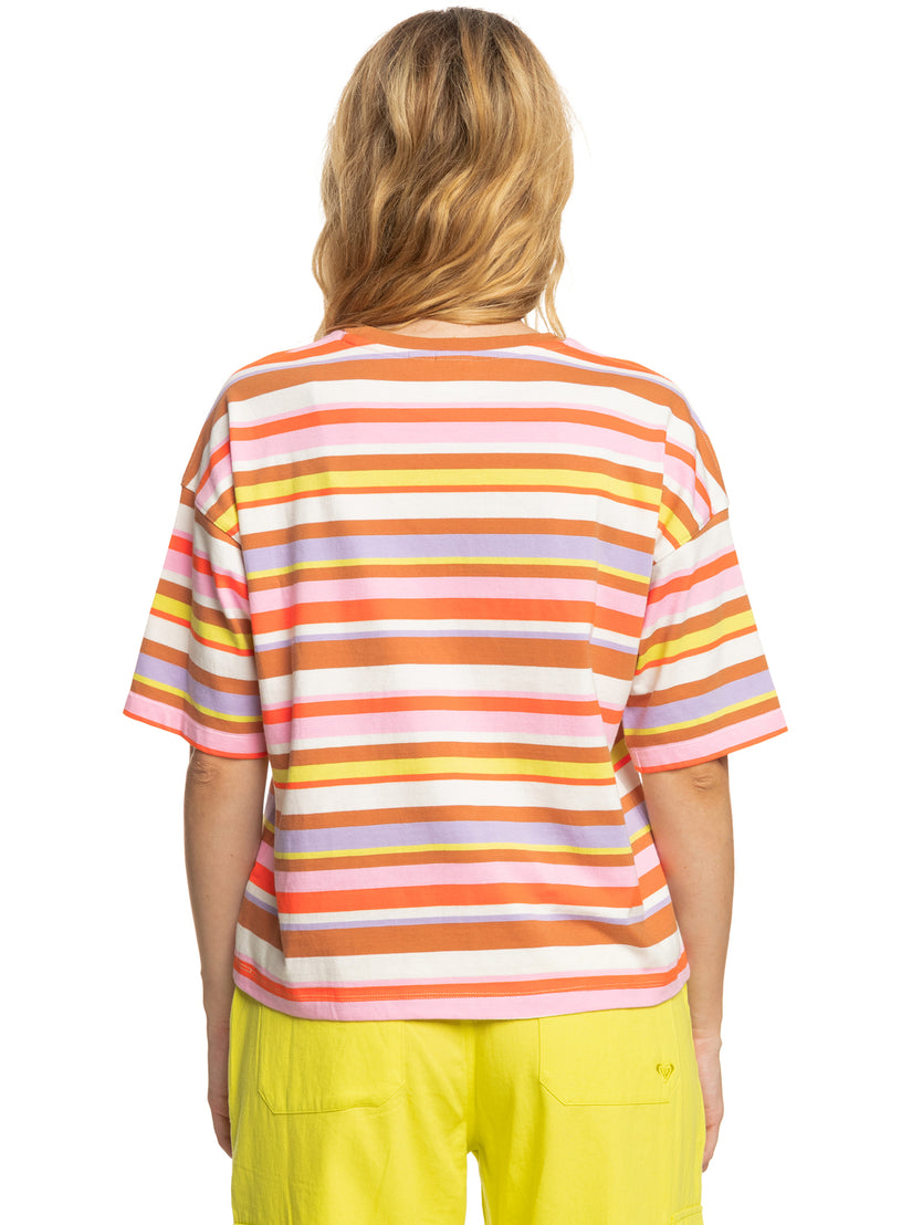 Surf.Kind.Kate. T-Shirt - Vermillon Sun Struck Stripe