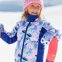 Girls 2-7 Snowy Tale Technical Snow Jacket - Bright White Mountains Locals