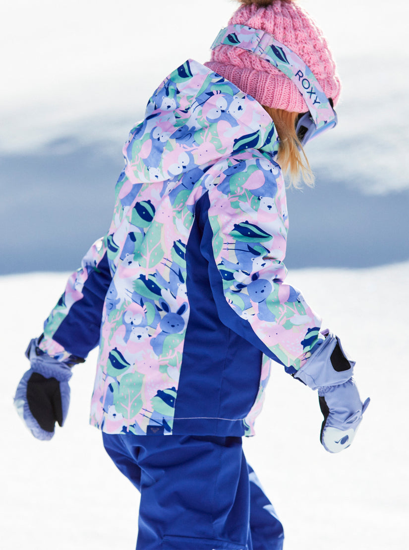 Girls 2-7 Snowy Tale Technical Snow Jacket - Bright White Mountains Lo