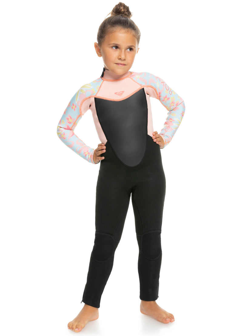 Girls 2-7 3/2mm Prologue Back Zip Wetsuit - Tanager Tur Tw Floral Conf