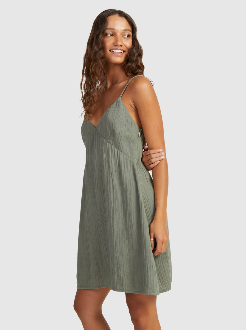 Santorini Slip Dress II Dress - Agave Green